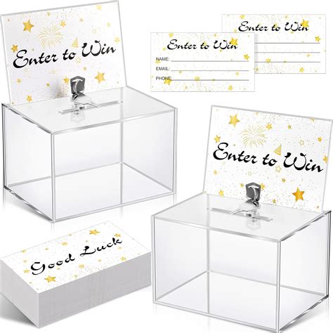 raffle ticket holder ideas|clear raffle ticket boxes.